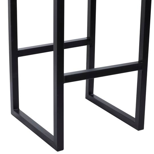 Brown Iron Industrial Stool, 29" x 14" x 14"